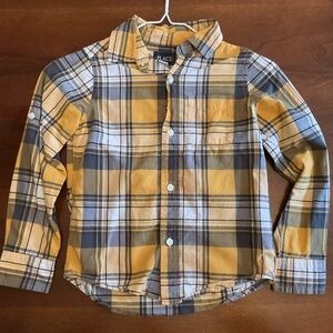 Place Yellow and Blue Plaid Button Down Shirt